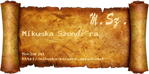 Mikuska Szonóra névjegykártya